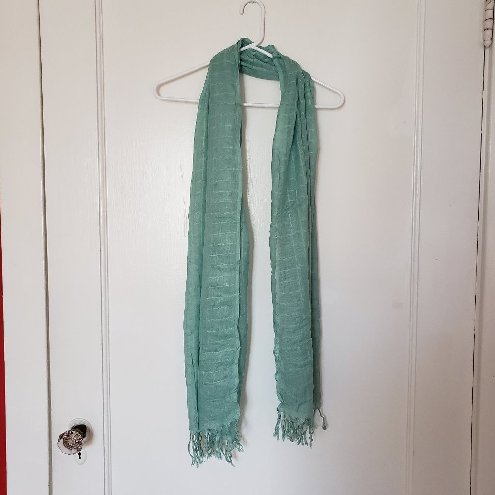 H&M Seafoam Green Sheer Lightweight Scarf Shawl Wrap